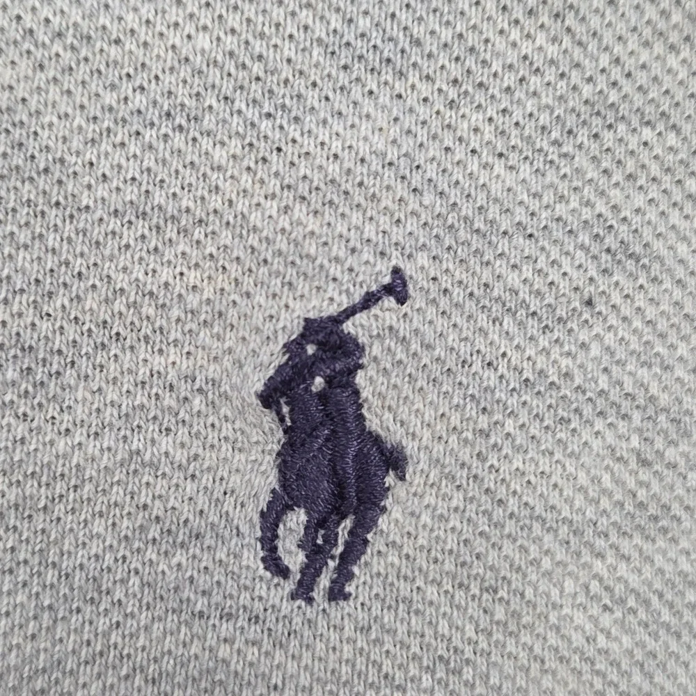 Polo Ralph Lauren Polo Shirt Mens XL Light Gray Short Sleeve Cotton Vintage